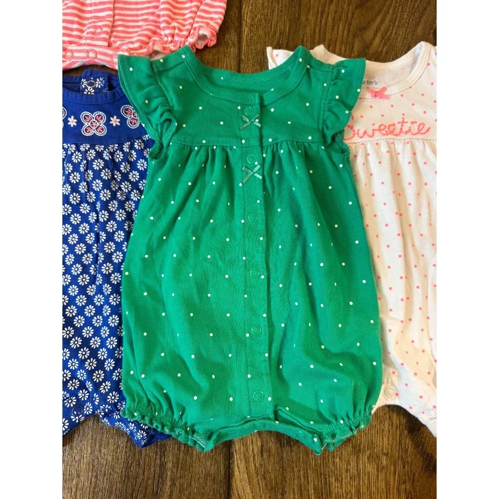 Carters Baby Girl Clothes Lot 3 Months Rompers Outfits Summer Shorts Sweetie‎